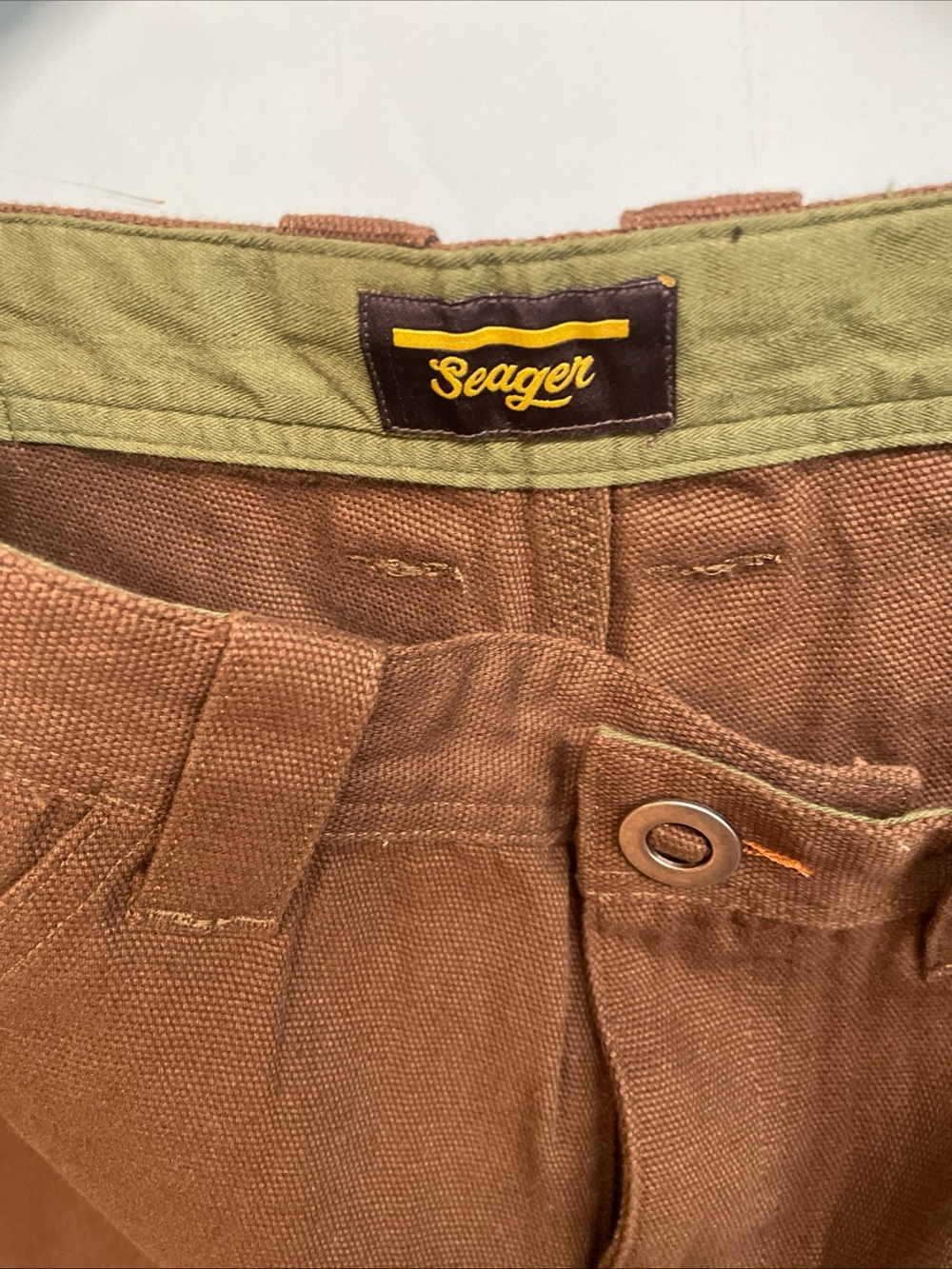 Seager Men's Brown Canvas Pants